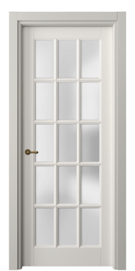 Дверь межкомнатная 6311 МПБЛ САТ. Цвет Матовый пудровый белый. Материал Гладкая эмаль. Коллекция Тоскана Грильято. Картинка.