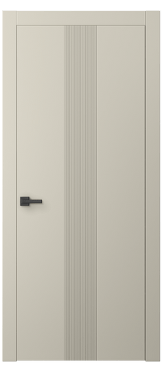 Дверь межкомнатная 8042 МБСР. Цвет Матовый бежево-серый. Материал Гладкая эмаль. Коллекция Linea. Картинка.
