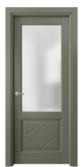 Дверь межкомнатная 6342 БОТ САТ. Цвет Бук оливковый тёмный. Материал Массив бука эмаль. Коллекция Toscana Rombo. Картинка.