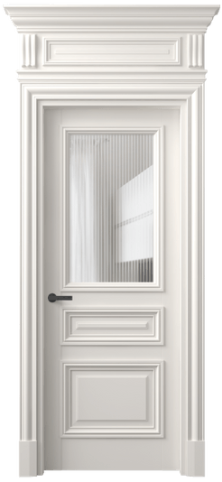 Дверь межкомнатная 7304 БПБЛ MORU. Цвет Бук пудровый белый. Материал Массив бука эмаль. Коллекция Antique. Картинка.