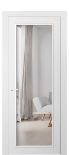 Дверь межкомнатная 8000 МБЛ ДВ ЗЕР. Цвет Матовый белоснежный. Материал Гладкая эмаль. Коллекция Neo Classic. Картинка.