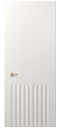 Дверь межкомнатная 8645 МПБЛ. Цвет Матовый пудровый белый. Материал Гладкая эмаль. Коллекция Alba. Картинка.