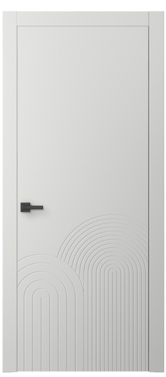 Дверь межкомнатная АКП 8059 МССР. Цвет Матовый светло-серый. Материал Гладкая эмаль. Коллекция Linea. Картинка.