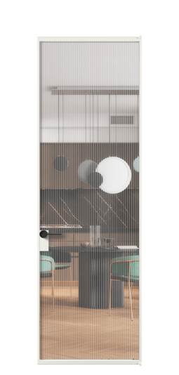 Дверь межкомнатная АЛПЛ040.01 АССР MORU. Цвет Алюминий светло-серый. Материал Алюминий в эмали. Коллекция Formato. Картинка.