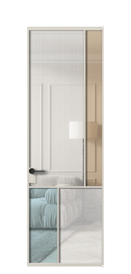 Межкомнатная дверь АЛПЛ041.21 АОС 4 стекла. Цвет Алюминий облачно-серый. Материал Алюминий в эмали. Коллекция Mosaic. Фото. Дверь межкомнатная АЛПЛ041.21 АОС 4 стекла. Цвет Алюминий облачно-серый. Материал Алюминий в эмали. Коллекция Mosaic. Картинка.