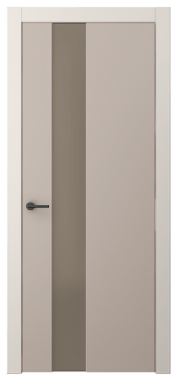Дверь межкомнатная 4224 ПЭСК БР САТ. Цвет ПЭТ серо-коричневый . Материал ПЭТ. Коллекция Freedom. Картинка.