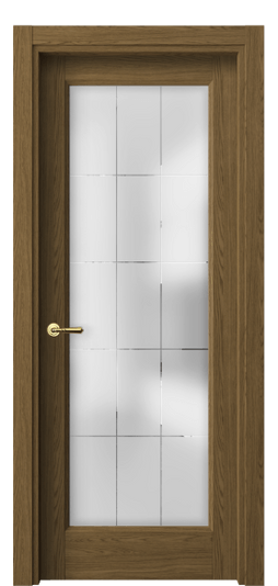 Дверь межкомнатная 1402 ТФД Cатинированное стекло лофт. Цвет Торфяной дуб. Материал Ламинатин. Коллекция Galant. Картинка.