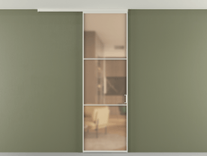 Перегородка Formato вдоль стены на потолок 1 створка