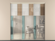 Перегородка Mosaic внутри проёма 3 створки