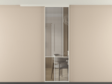 Перегородка Mosaic вдоль стены на потолок 1 створка