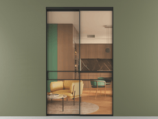 Перегородка Formato внутри проёма 2 створки