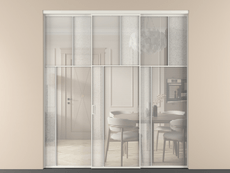 Перегородка Mosaic внутри проёма трёхстворчатая