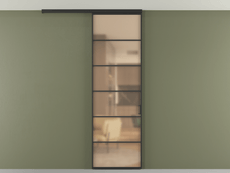 Перегородка Formato вдоль стены на потолок 1 створка