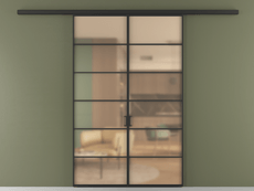 Перегородка Formato вдоль стены 2 створки