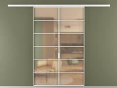 Перегородка Formato вдоль стены 2 створки