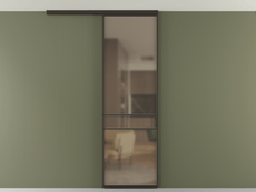 Перегородка Формато вдоль стены на потолок 1 створка