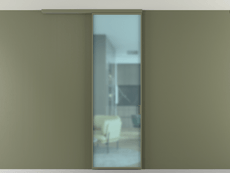 Перегородка Formato вдоль стены на потолок 1 створка