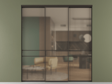 Перегородка Формато внутри проёма 3 створки