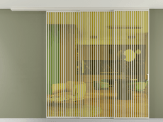 Перегородка Formato вдоль стены на потолок 3 створки с синхронным механизмом