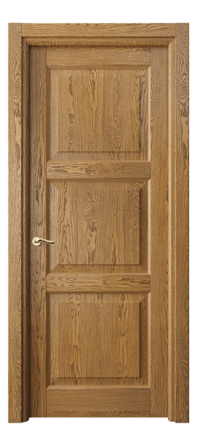 Дверь межкомнатная 0731 ДМД.Б. Цвет Дуб медовый брашированный. Материал Массив дуба брашированный. Коллекция Lignum. Картинка.