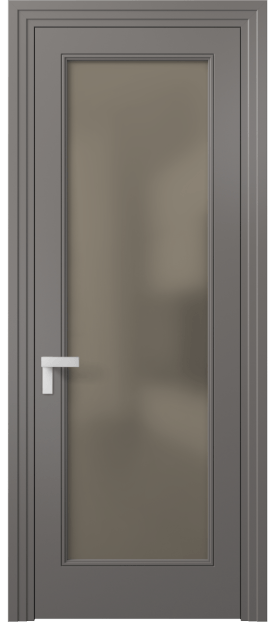 Дверь межкомнатная 8300 МКЛС Бронза сатин. Цвет Матовый классический серый. Материал Гладкая эмаль. Коллекция Rocca. Картинка.